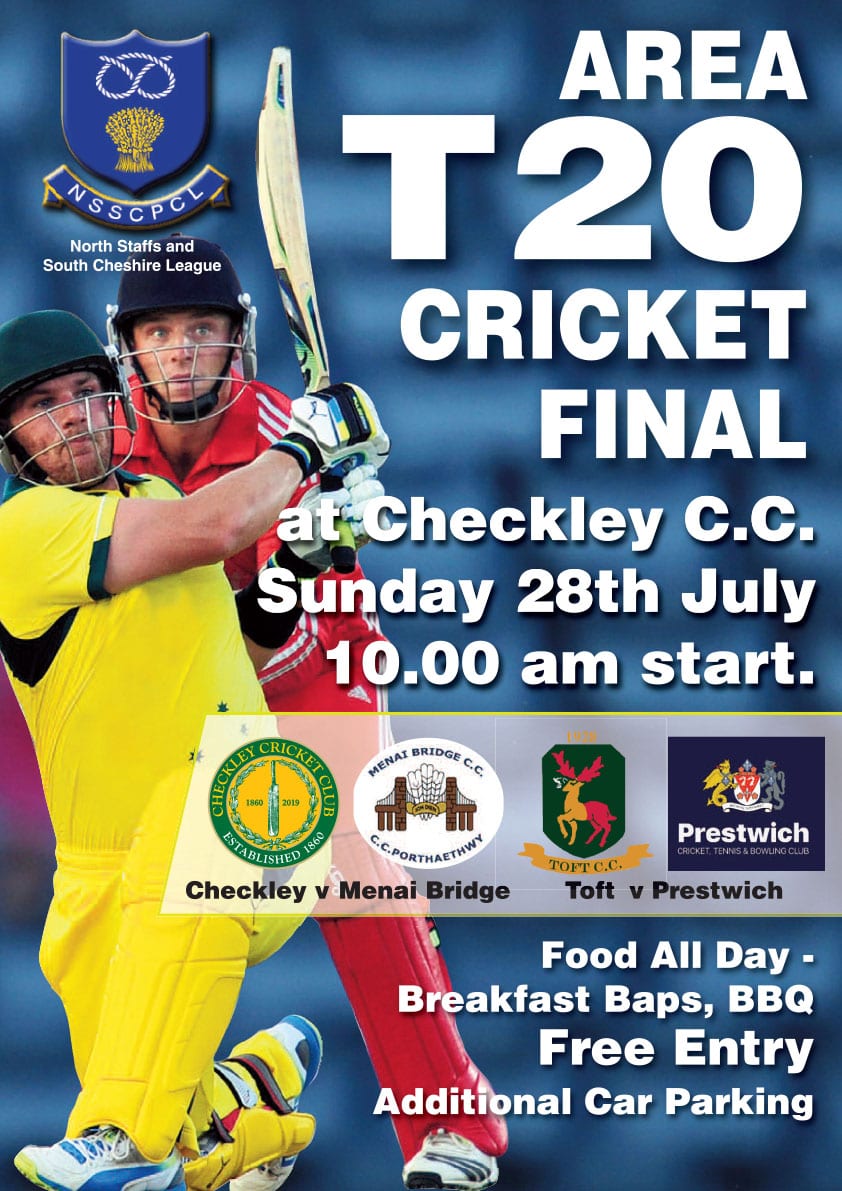 AREA T20 FINALS DAY THIS SUNDAY Prestwich Cricket, Tennis & Bowling Club