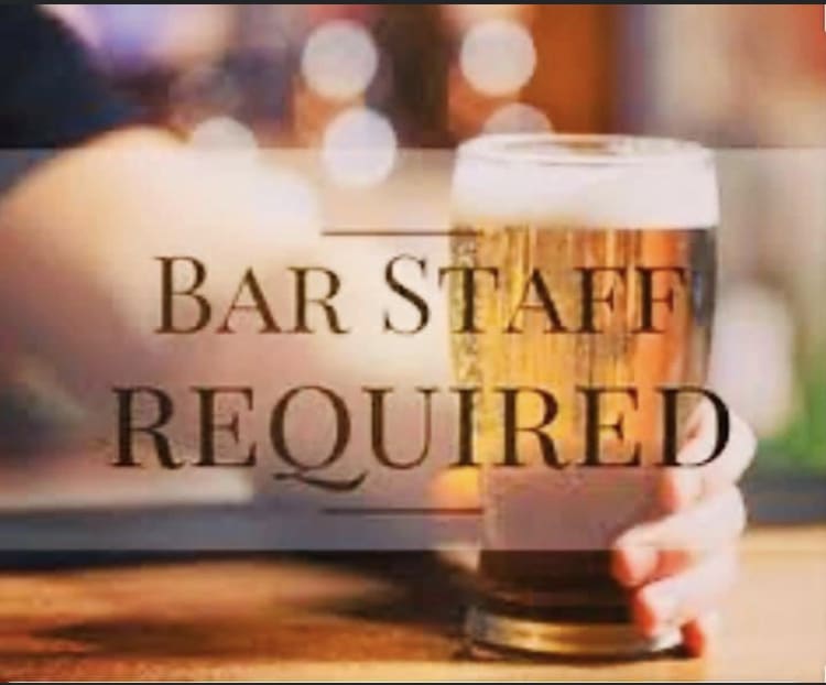 Bar Staff Required