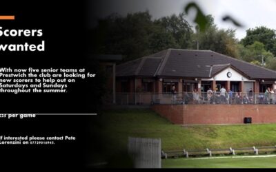 Scorers wanted for 2022 Cricket season: £25 a game